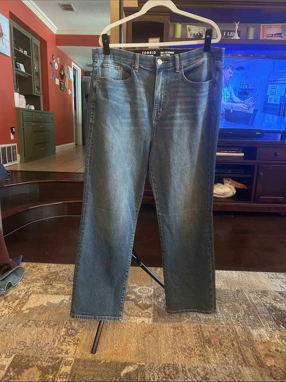 torrid Straight-Leg Jeans in Medium Wash Blue